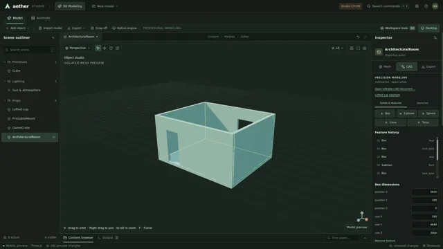 Dimensioned walls with door and window openings.
