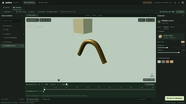 Record a starting transform key on the shared animation timeline.